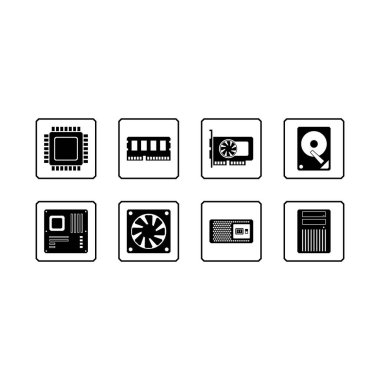 Bilgisayar donanım Web Icon Set