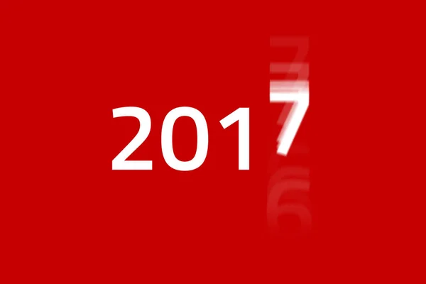 2017 comienza, la Ilustración de Año Nuevo viene —  Fotos de Stock