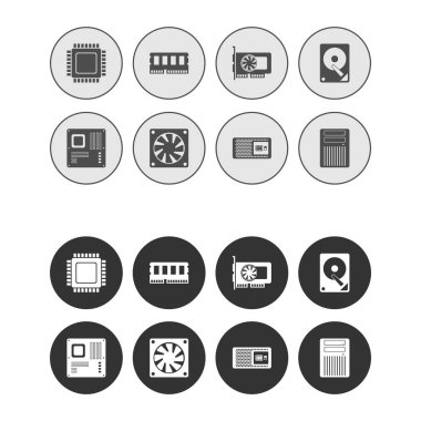 Bilgisayar donanım Web Icons Set