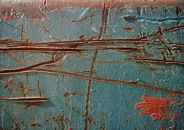 Τοίχο σκουριασμένο μηδέν χρώμα μπλε — Φωτογραφία Αρχείου