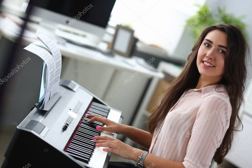 Perfect lady composing music