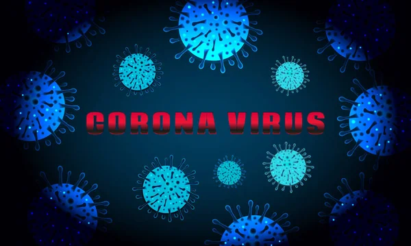 Coronavirus Vectoriel Covid 2019 2019 Ncov Néon Virus Fluorescent Sur — Image vectorielle