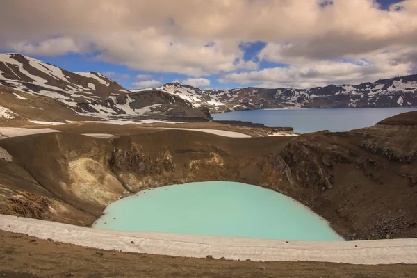 Askja Volcanic Crater Caldera Situated Remote Part Central Highlands Iceland — ストック写真