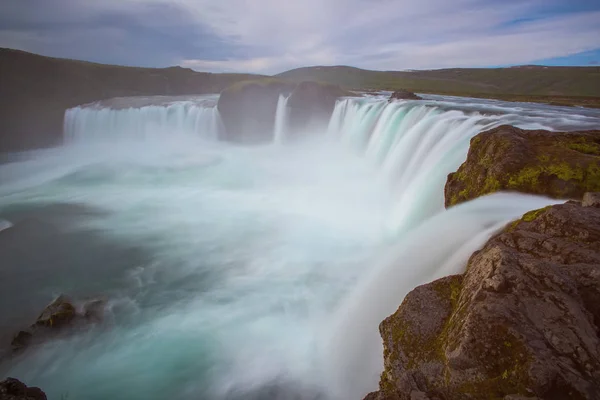 Waterfall Godafoss Place Lawspeaker Orgeir Ljosvetningagoi Made Christianity Official Religion — 스톡 사진