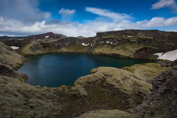 Lago Tjarnargigur Assolutamente Incredibile Posto Islanda — Foto Stock