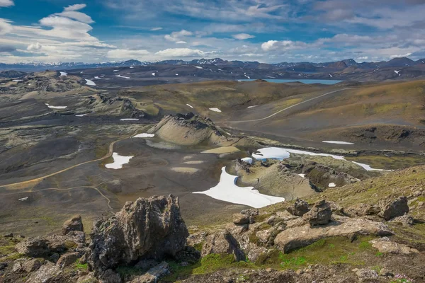 Lakagigar Laki Cráteres Laki Una Fisura Volcánica Sur Islandia Con —  Fotos de Stock