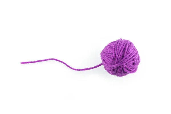 Yarn Color Purple White Background — Stock Photo, Image