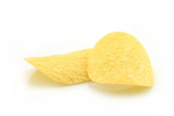 Batatas Fritas Fundo Branco — Fotografia de Stock