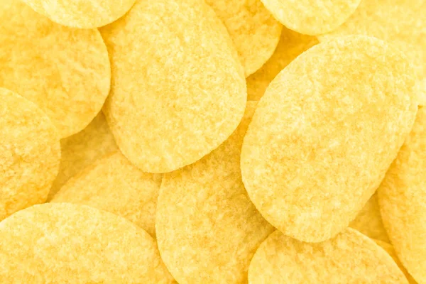 Kartoffelchips Auf Vollem Texturhintergrund — Stockfoto