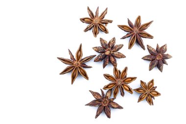 beyaz arkaplanda yıldız anason 'u.