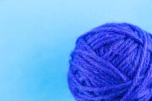 Yarn Color Blue Blue Background — Stock Photo, Image