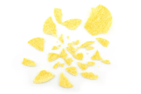 Potato Chips Crack White Background Royalty Free Stock Images