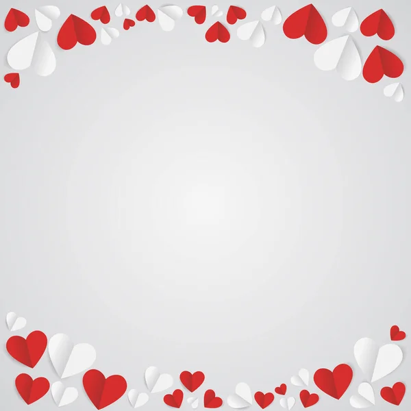 Valentine Day Free Abstract Background Element Background Red White Heart — Stock Vector
