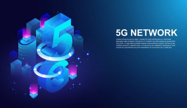 5G ağ kablosuz sistemi, akıllı şehir konsepti taşıyıcısı üzerine 5. İnternet telekomünikasyonu.