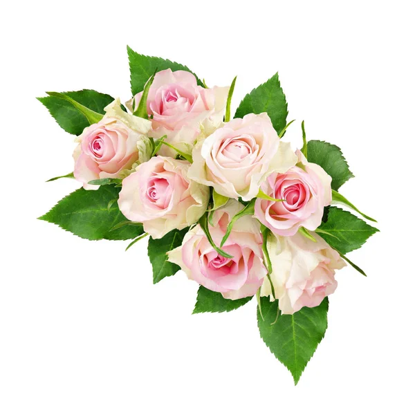 Beautiful white rose flowers arrangement — Stock Photo, Image