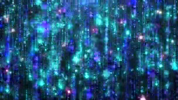 Chuva azul Glitter 4K — Vídeo de Stock