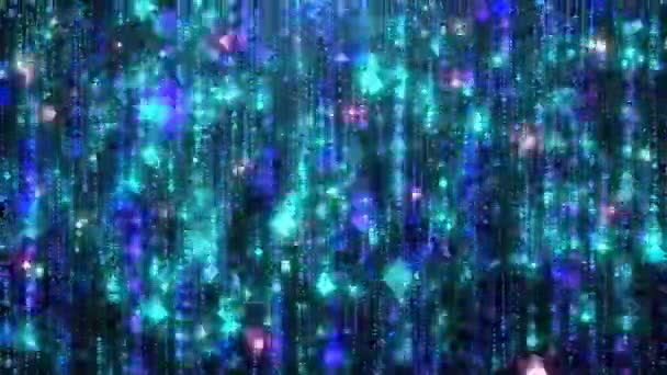 Blue Glitter Rain HD — Stock Video