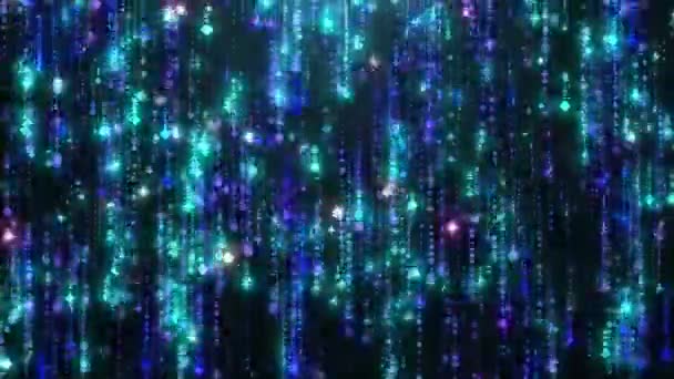 Blue Glitter Rain HD — Stock Video