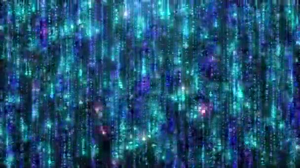 Lluvia Glitter Azul HD — Vídeo de stock