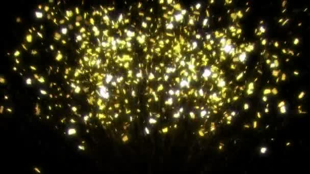 Gold Confetti Explosion - Bottom HD — Stok video