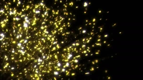 Explosion de confettis d'or - gauche  