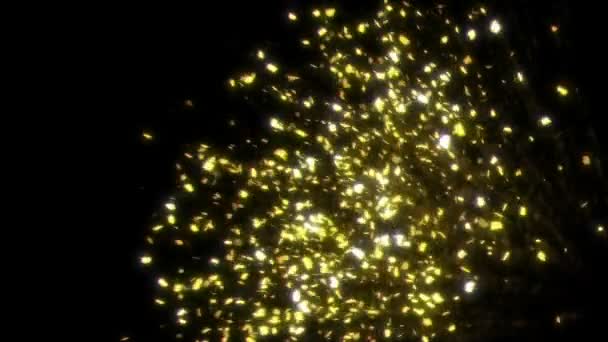 Gold Confetti Explosion - Right HD — Stok Video