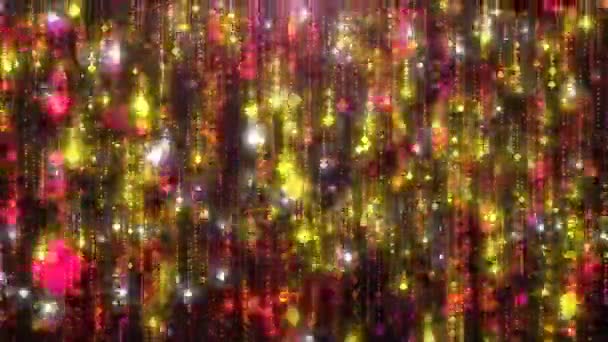 Roter glitter regen hd — Stockvideo