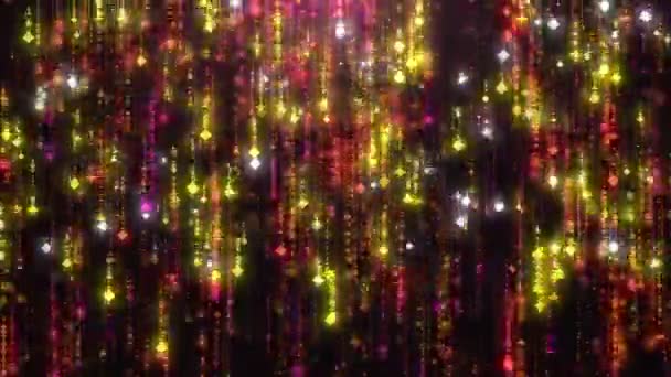 Vermelho Glitter Chuva HD — Vídeo de Stock