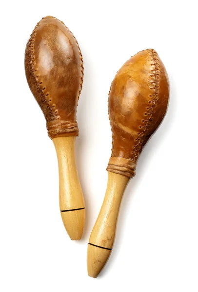 Genuine leather classic cuban maracas — Stock Photo, Image