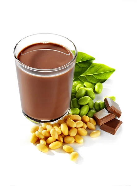 Çikolata ve soya Diyet içeceği — Stok fotoğraf