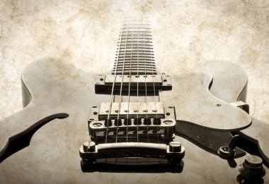 elektrik blues gitar, retro görüntü