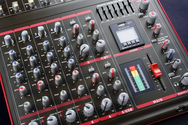 Audio mixer console — Stock Photo, Image