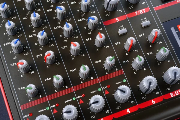 Mixer console efx konobs — Stock Photo, Image