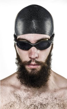 yüzücü erkek beyaz