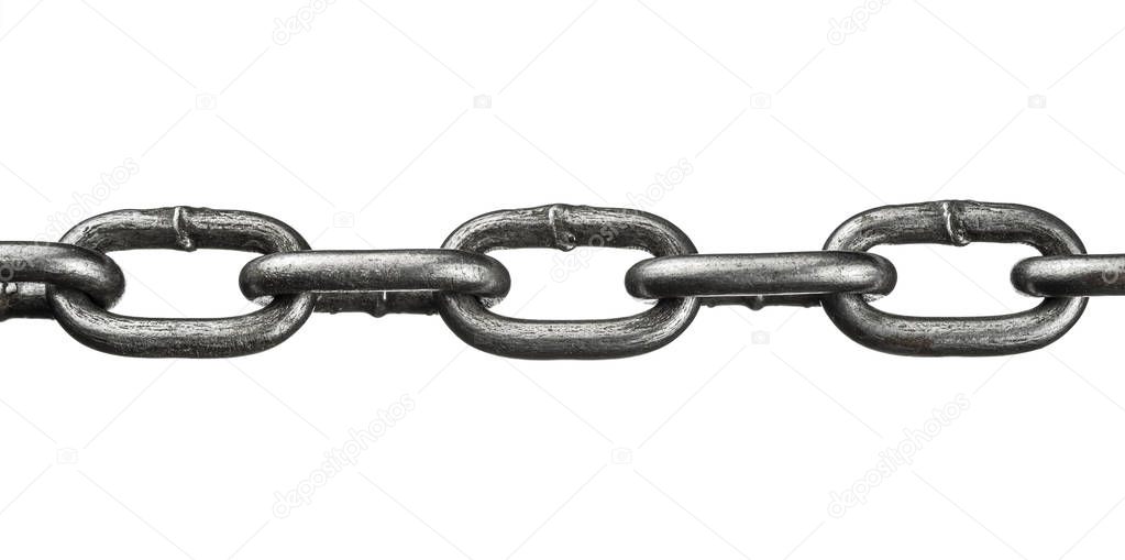 iron chain on white