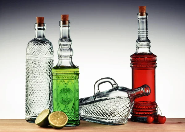 Vintage liqueur bottles — Stock Photo, Image