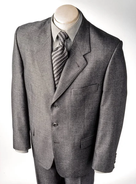 Traje gris de gran tamaño para hombre —  Fotos de Stock