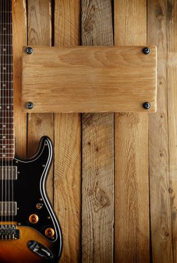 Country müzik tabela ahşap duvar üzerinde