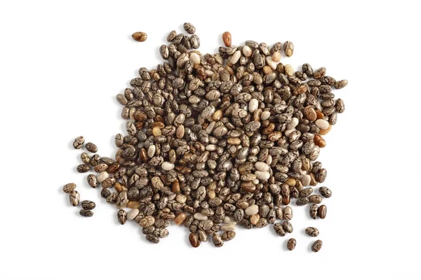Chia-Samen auf weißem Hintergrund — Stockfoto