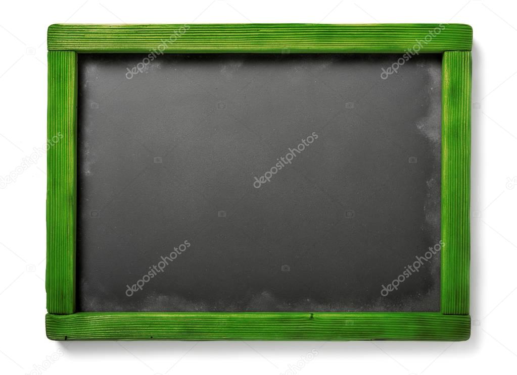 green frame blackboard isolated