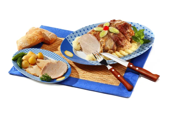 Schweinebraten-Rezept — Stockfoto