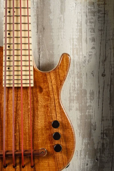 Solido corpo micro basso chitarra sfondo — Foto Stock