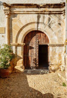 romanic convent gateway;Segura de la Sierra,Spain