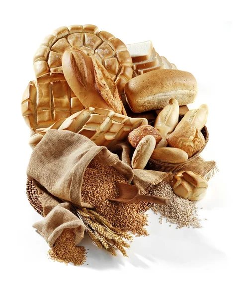 Surtido de panes artesanales — Foto de Stock
