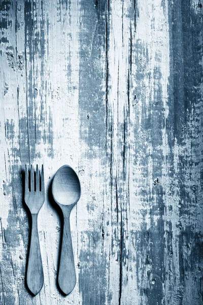 Latar belakang makanan yang hidup biru — Stok Foto