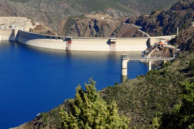 dam of Atazar reservoir,Spain clipart
