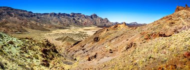 Teide Milli Parkı panorama manzara, Tenerife, Kanarya Adaları