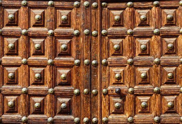 Antique porte en bois du palais médiéval — Photo