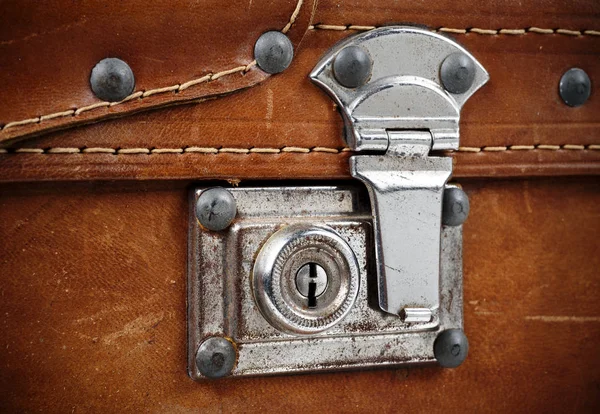 Vintage kufr zámek — Stock fotografie