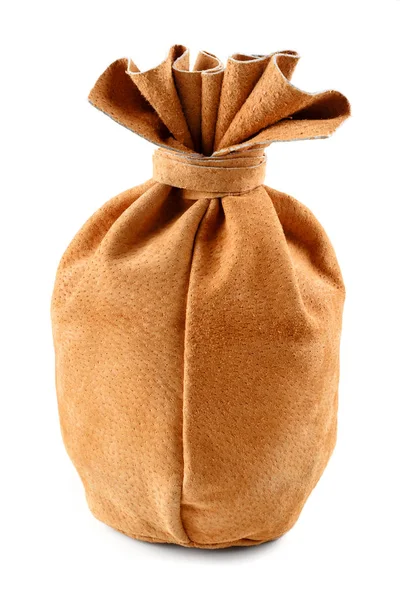Genuine leather bag isolated — Stock Photo, Image